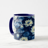 Custom Business Boho Wellness Mok - Rustig Blauw (Voorkant links)