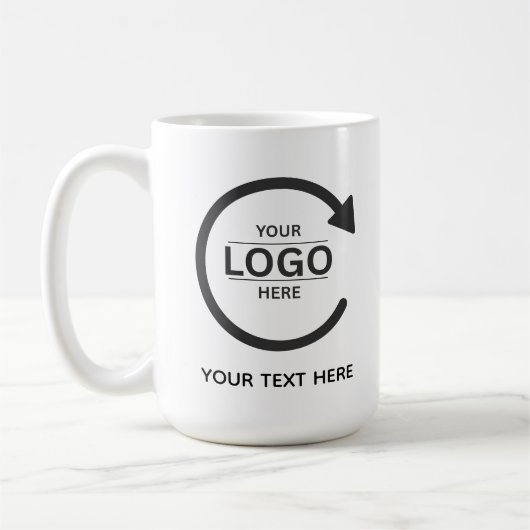 Custom Business Brand Logo Koffiemok (Links)