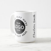 Custom Business Brand Logo Koffiemok (Voorkant links)