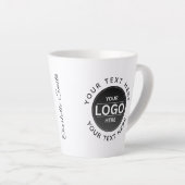 Custom Business Brand Logo Latte Mok (Rechterhoek)