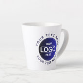 Custom Business Brand Logo Latte Mok (Rechterhoek)