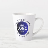 Custom Business Brand Logo Latte Mok (Rechts)