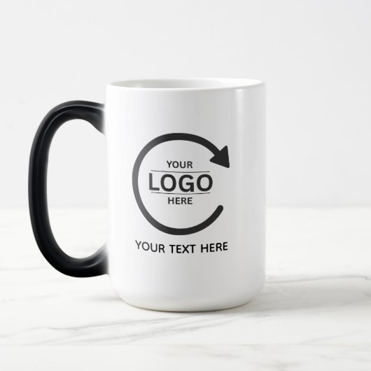 Custom Business Brand Logo Magische Mok (Links)