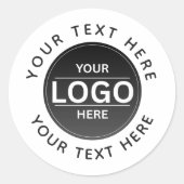 Custom Business Brand Logo Ronde Sticker (Voorkant)