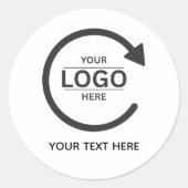 Custom Business Brand Logo Ronde Sticker (Voorkant)
