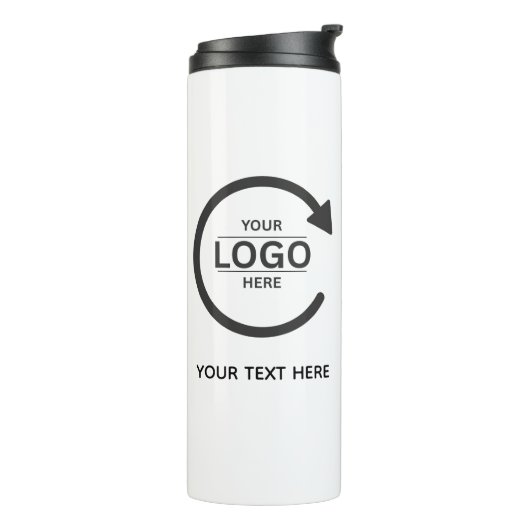 Custom Business Brand Logo Thermosbeker (Gedraaid links)