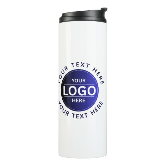 Custom Business Brand Logo Thermosbeker (Gedraaid links)