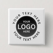 Custom Business Brand Logo Vierkante Button 5,1 Cm (Voorkant)