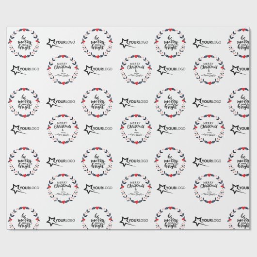 Custom Business Branded Logo Gift Kerst Cadeaupapier (Vlak)