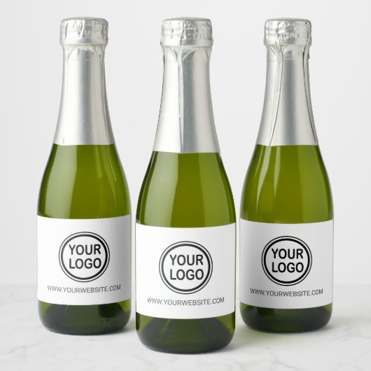 Custom Business Branding Logo Sjabloon Sparkling W Sparkling Wijnetiket (Flessen)