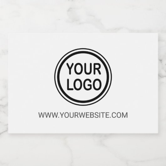 Custom Business Branding Logo Sjabloon Sparkling W Sparkling Wijnetiket (Enkel label)