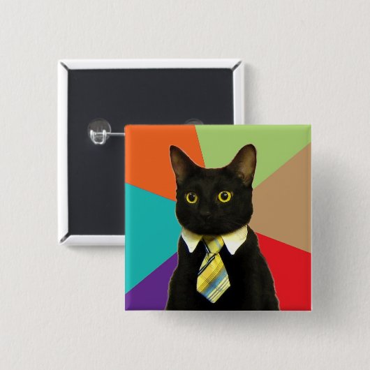 Custom Business Cat Button (Voorkant /achterkant)
