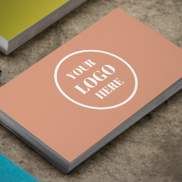 Custom Business Circle Logo Blush Roze Vrouwelijk Visitekaartje