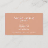 Custom Business Circle Logo Blush Roze Vrouwelijk Visitekaartje (Achterkant)