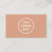 Custom Business Circle Logo Blush Roze Vrouwelijk Visitekaartje (Voorkant)