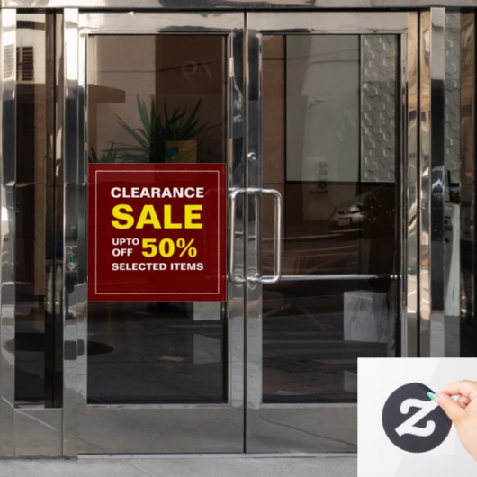 Custom Business Clearance Sale Window Cling Raamsticker (Kantoordeur)