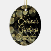 Custom Business Company Corporate Gold Black Keramisch Ornament (Rechts)