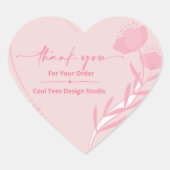 Custom Business Company dank u Hart Sticker (Voorkant)