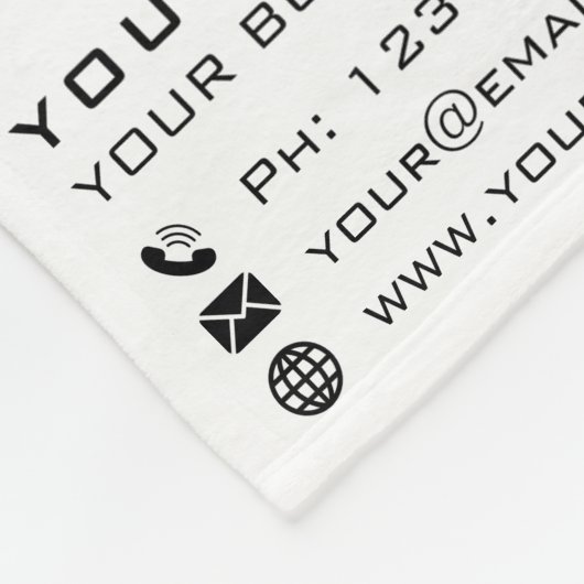 Custom Business Company Fleece Blanket Corporatie (Hoek)