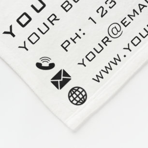 Custom Business Company Fleece Blanket Corporatie Deken