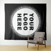 Custom Business Company Logo Black Wandkleed (In Situ (horizontaal))