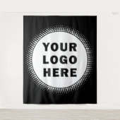 Custom Business Company Logo Black Wandkleed (Voorkant)