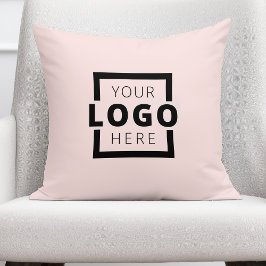 Custom Business Company Logo Branded Blush Pin Kussen