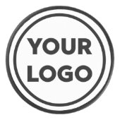 Custom Business Company Logo Branded Hockey Puck (Voorkant)