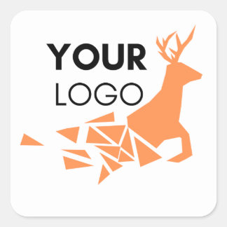 Custom Business Company Logo Branded Professional Vierkante Sticker