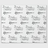 Custom Business Company Logo Christmas Cadeaupapier (Vlak)
