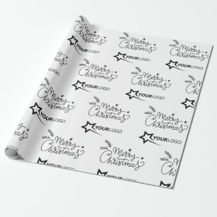 Custom Business Company Logo Christmas Cadeaupapier