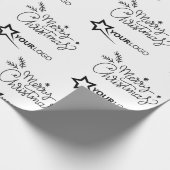 Custom Business Company Logo Christmas Cadeaupapier (Hoek)