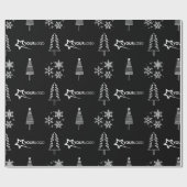 Custom Business Company Logo Christmas Gift Blauw Cadeaupapier (Vlak)