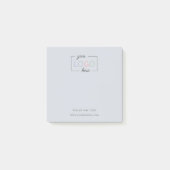 Custom Business Company Logo Dusty Blue Post-it® Notes (Voorkant)