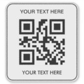 Custom Business Company Logo en QR-code Sticker (Voorkant)