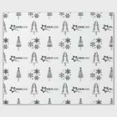 Custom Business Company Logo Kerstcadeau Wit Cadeaupapier (Vlak)