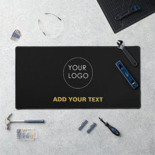 Custom Business Company Logo Modern Zwart Bureaumat