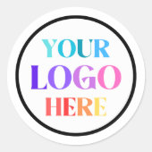 Custom Business Company Logo  Ronde Sticker (Voorkant)