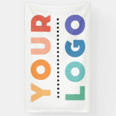 Custom Business Company Logo Shop Spandoek (Verticaal)