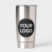 Custom Business Company Logo Simple Geïsoleerde Drinkbeker (Links)