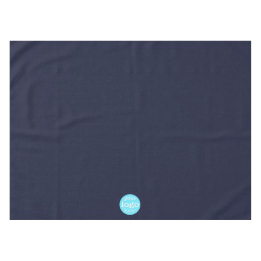 Custom Business Company Logo Trade Show Navy Blue Tafelkleed (Voorkant (Horizontaal))