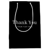 Custom Business Company Promotion Bedankt Black Medium Cadeauzakje (Voorkant)