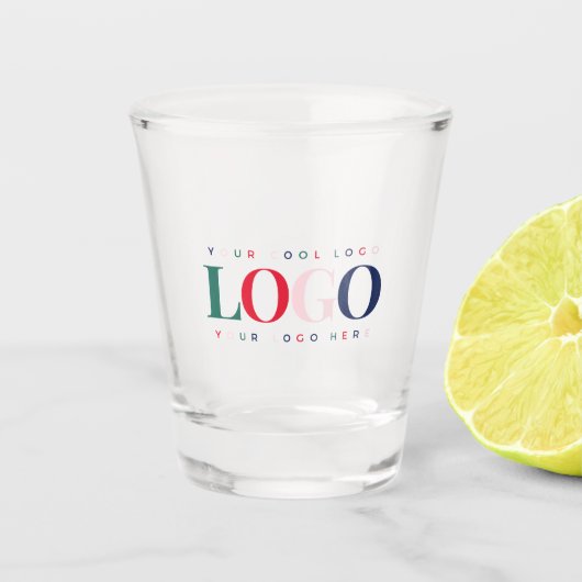 Custom Business Company Rectangle Kleurrijke Logo Shot Glas (Voorkant)