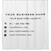 Custom Business Company Shower Curtain Corporation Douchegordijn (Voorkant)