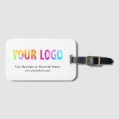 Custom Business Corporate Company Logo Branded Bagagelabel (Voorkant (horizontaal))