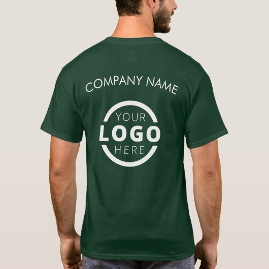 Custom Business Corporate Logo Employee Uniform T-shirt (Achterkant)