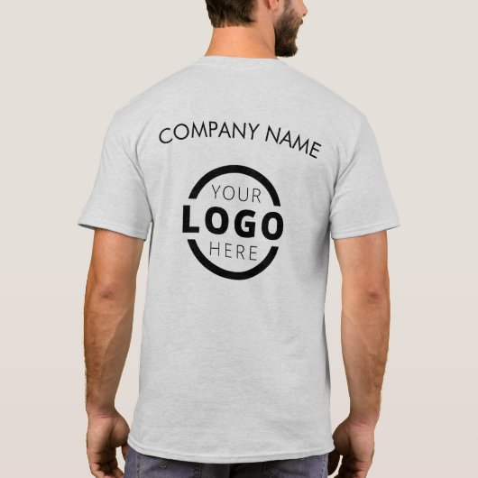 Custom Business Corporate Logo Employee Uniform T-shirt (Achterkant)