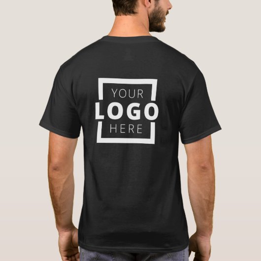 Custom Business Corporate Logo Employee Uniform T-shirt (Achterkant)