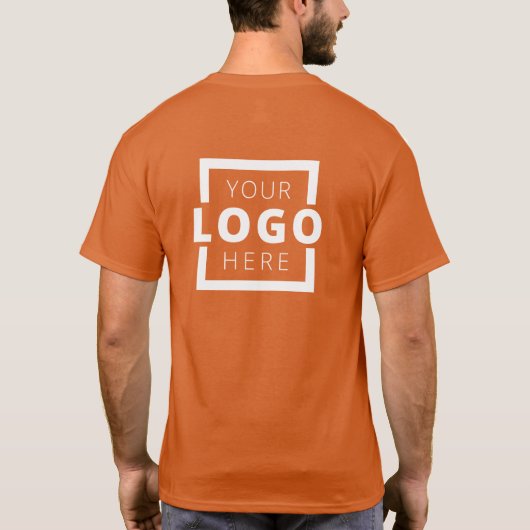 Custom Business Corporate Logo Employee Uniform T-shirt (Achterkant)