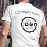 Custom Business Corporate Logo Employee Uniform T-shirt<br><div class="desc">Bevorder uw bedrijf op uw T-shirt, waar u ook gaat. Creëer uw eigen T-shirt met eigen merk met uw eigen logo. De afdruk kan op de voorzijde, het zakgedeelte en de achterzijde worden geplaatst. Het dragen van promotionele t-shirts met uw zakelijke logo bij commerciële shows en andere bedrijfsevenementen helpen anderen...</div>
